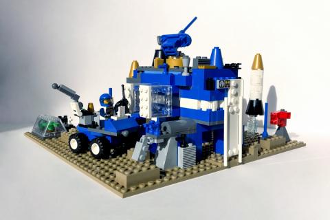 Blue and white Lego® build